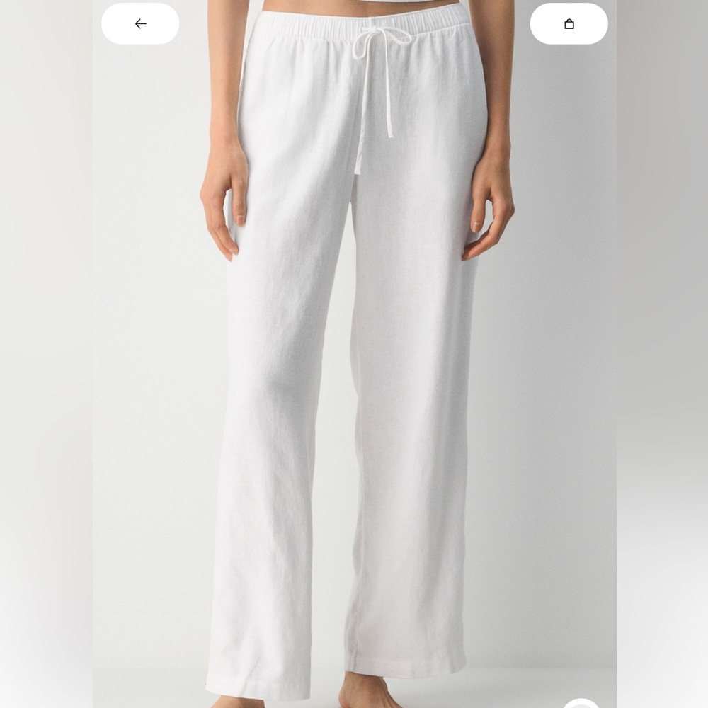 Aritzia The group by babaton White Linen Sonteg Pant